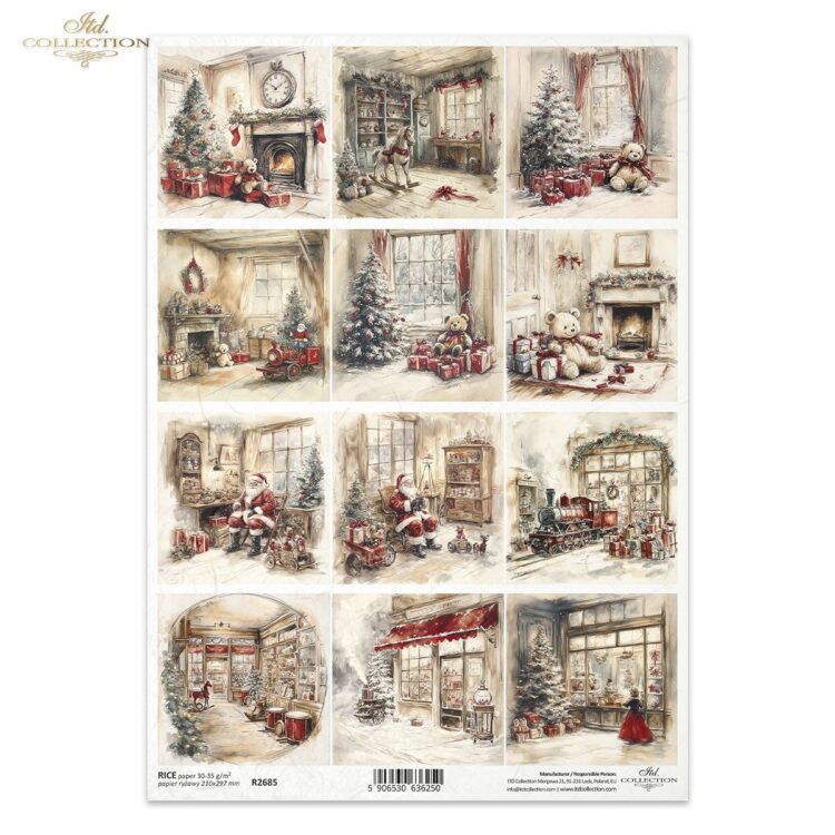 R2685 HÂRTIE DE OREZ DECOUPAGE COLECTIE ITD A4 - R2685 - Imagine 1