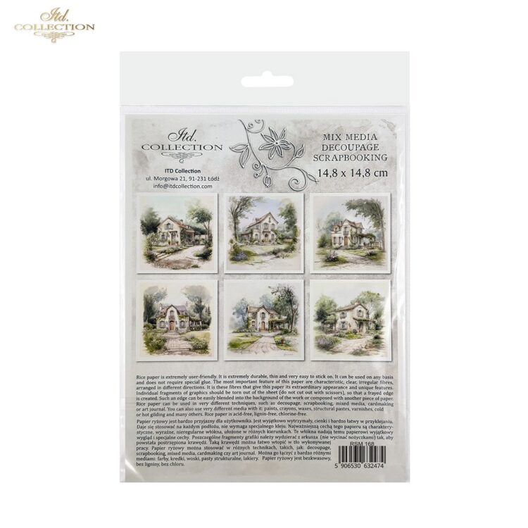 COLECȚIA ITD MINI HÂRTIE DE OREZ K-CT 6BUC 14.8X14.8CM - RSM168 - Imagine 2