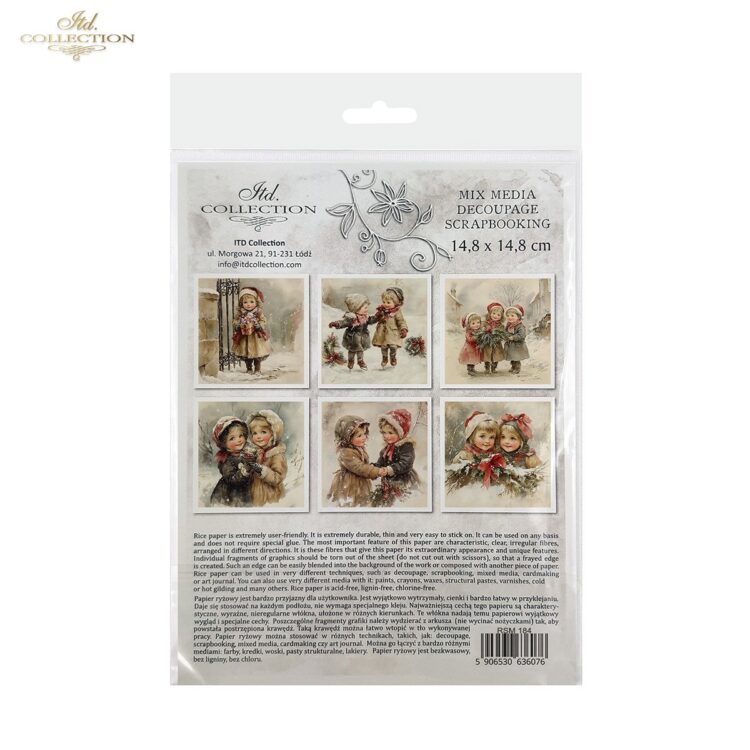COLECȚIA ITD MINI HÂRTIE DE OREZ K-CT 6BUC 14.8X14.8CM - RSM184 - Imagine 2