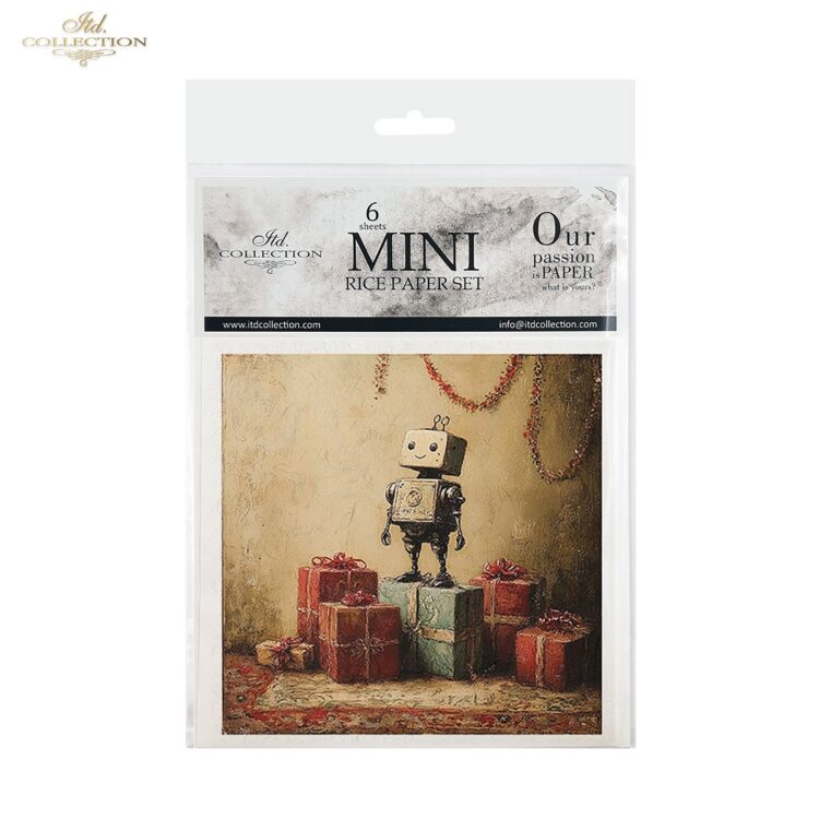 RSM198 COLECȚIA ITD MINI HÂRTIE DE OREZ K-CT 6BUC 14.8X14.8CM - RSM198 - Imagine 1