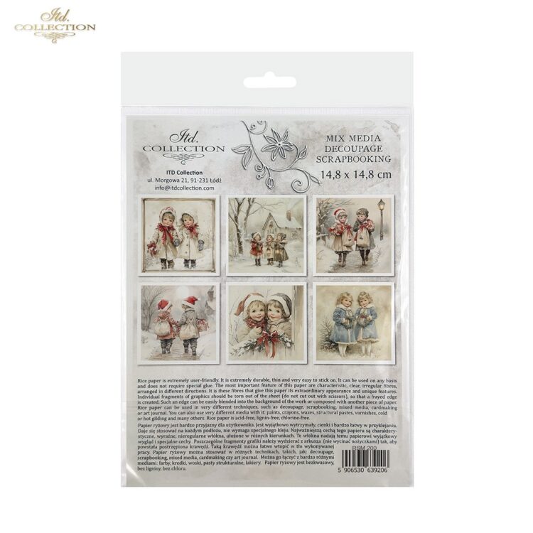 COLECȚIA ITD MINI HÂRTIE DE OREZ K-CT 6BUC 14.8X14.8CM - RSM200 - Imagine 2