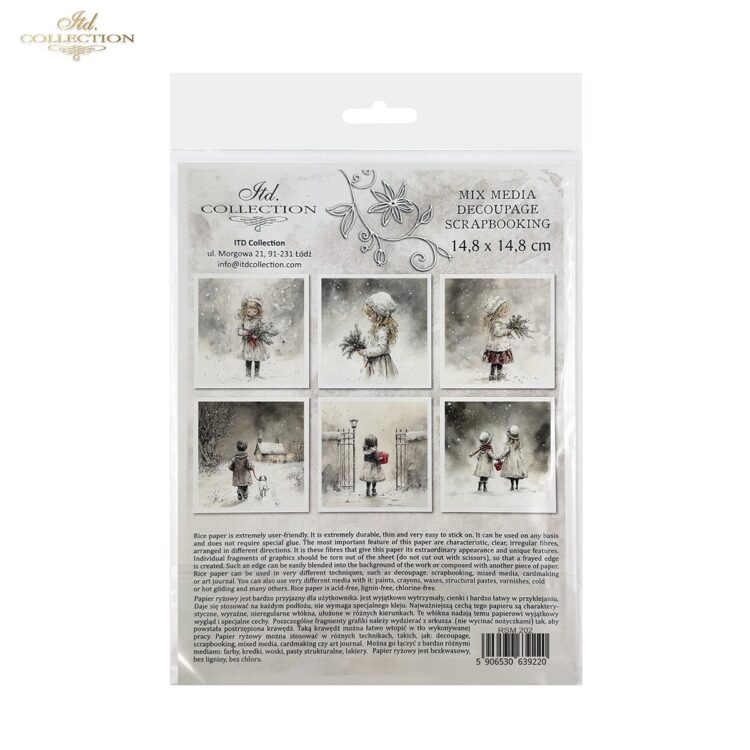COLECȚIA ITD MINI HÂRTIE DE OREZ K-CT 6BUC 14.8X14.8CM - RSM202 - Imagine 2
