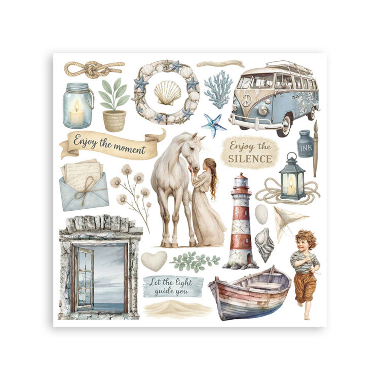 STAMPERIA SILENT SEA RUB PE KIT DFLRBX06 - Imagine 2