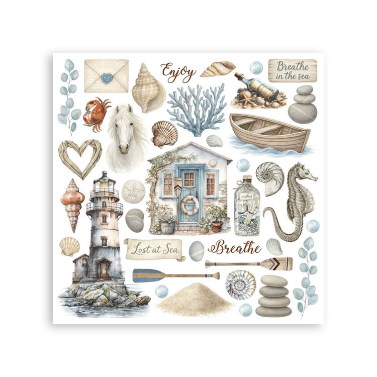 STAMPERIA SILENT SEA RUB PE KIT DFLRBX06 - Imagine 3