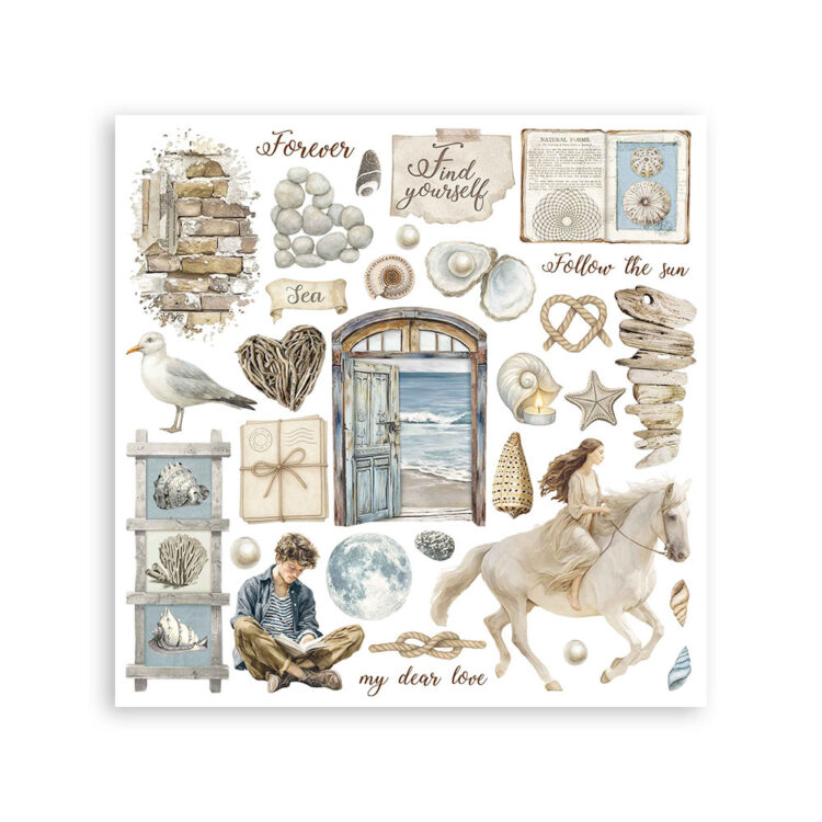 STAMPERIA SILENT SEA RUB PE KIT DFLRBX06 - Imagine 4