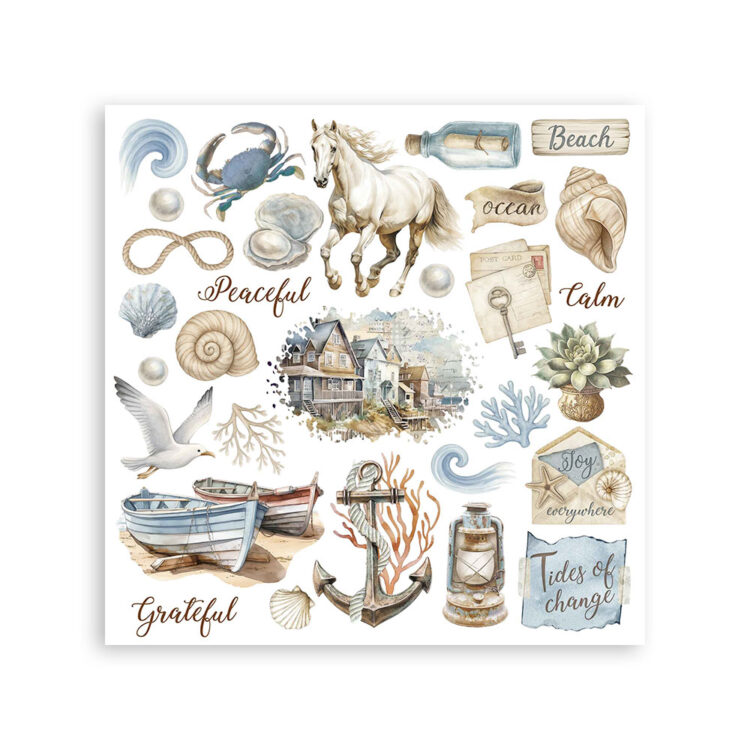 STAMPERIA SILENT SEA RUB PE KIT DFLRBX06 - Imagine 5