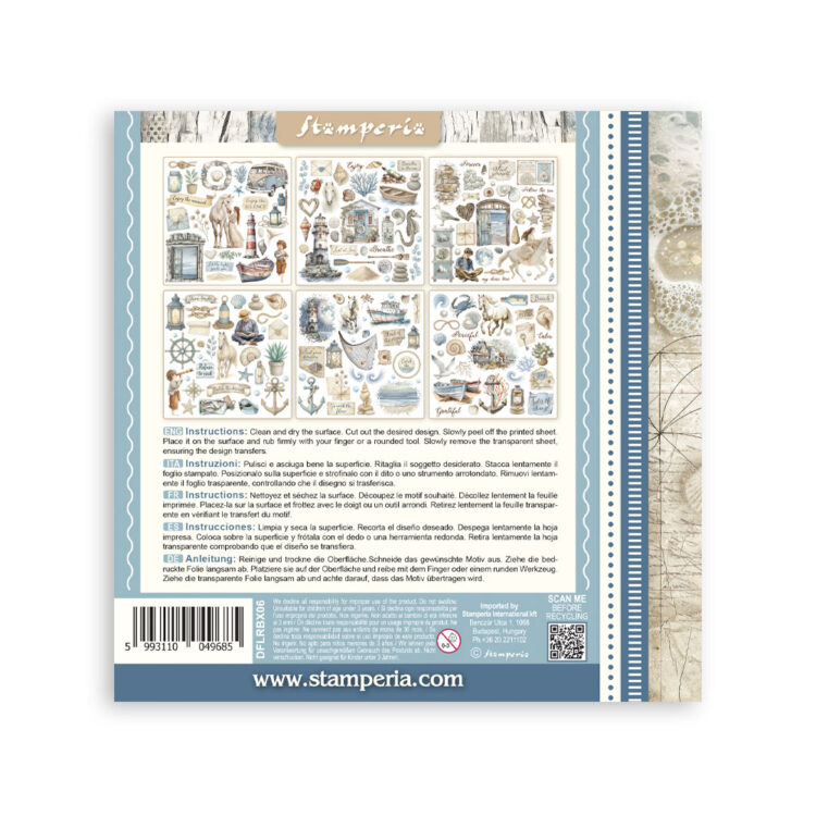 STAMPERIA SILENT SEA RUB PE KIT DFLRBX06 - Imagine 8