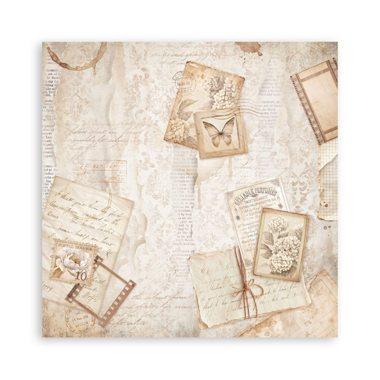 STAMPERIA QUIET DAYS BLOCK PAPER 20,3/20,3 CM - SBBS134 - Imagine 6