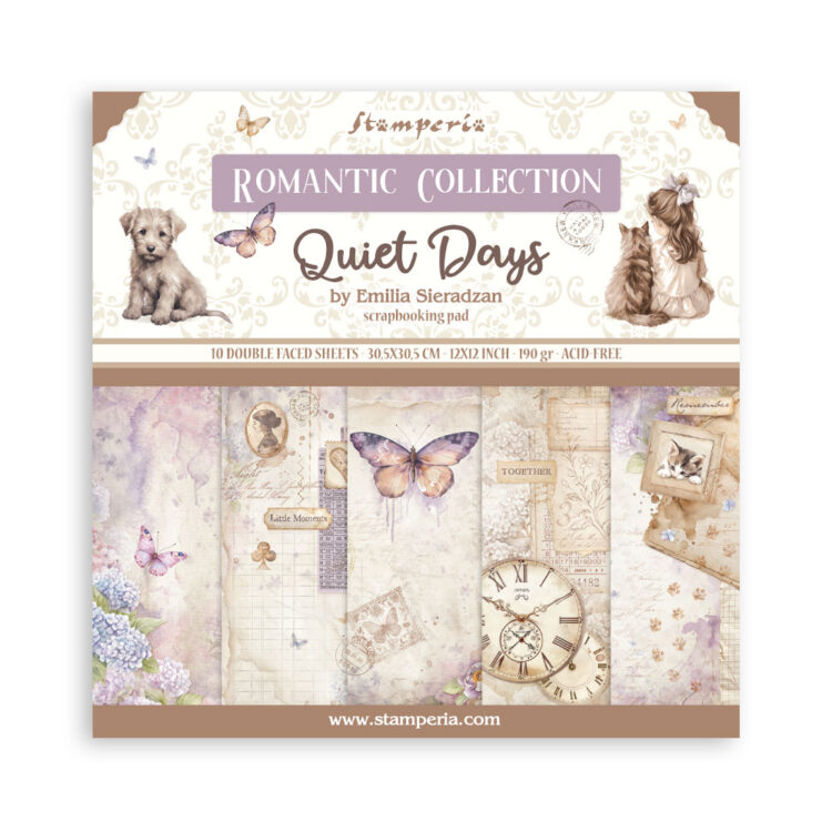 BLOCUL STAMPERIA QUIET DAYS 30,5/30,5 CM - SBBL178 - Imagine 1