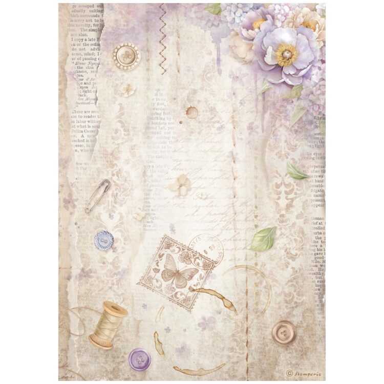 410740 STAMPERIA QUIET DAYS DECOUPAGE OREZ, HÂRTIE DE OREZ A4 - DFSA41074 - Imagine 1