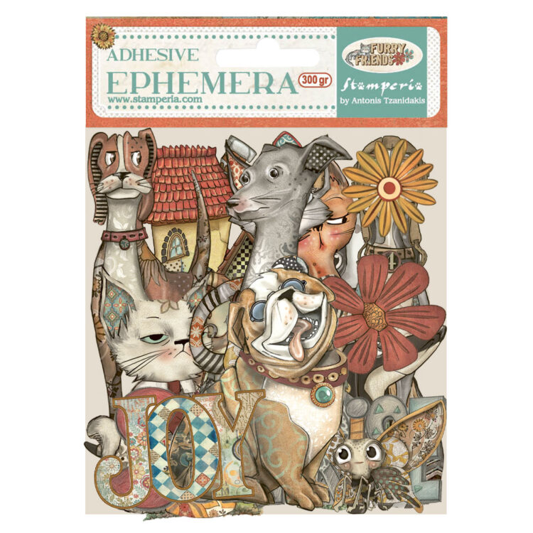 STAMPERIA FURRY FRIENDS EPHEMERA - DFLCT69 - Imagine 1