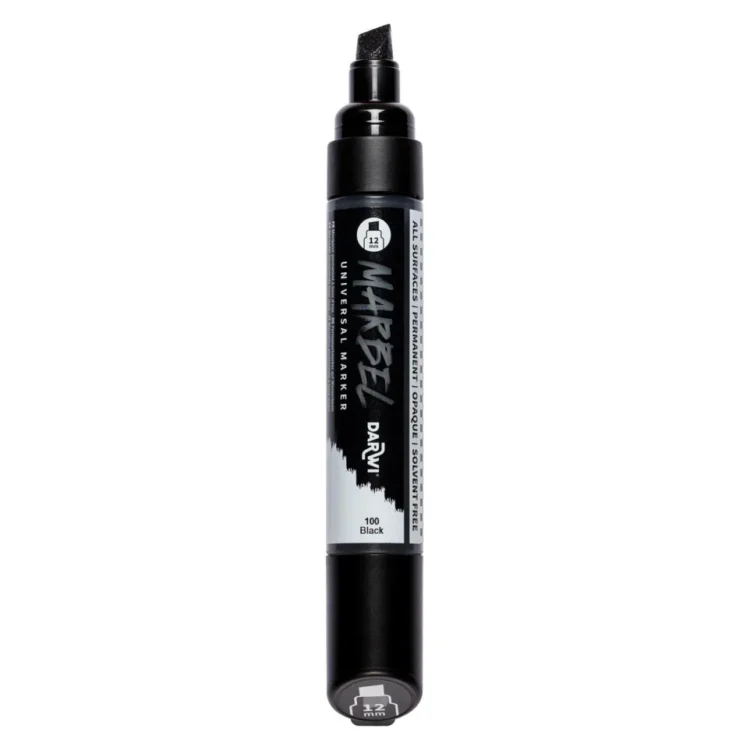 MARKER ACRILIC MARBEL 12 MM - NEGRU 100 - Imagine 3