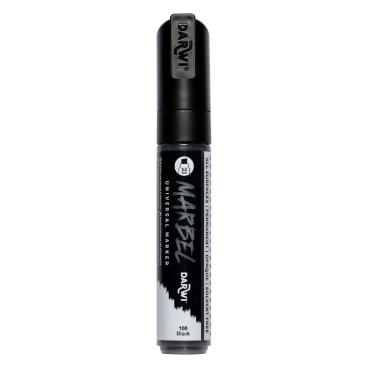 MARKER ACRILIC MARBEL 12 MM - NEGRU 100 - Imagine 1
