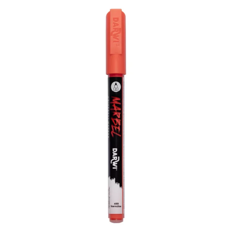 MARKER ACRILIC MARBEL 2 MM - VERMILLION 490 - Imagine 3