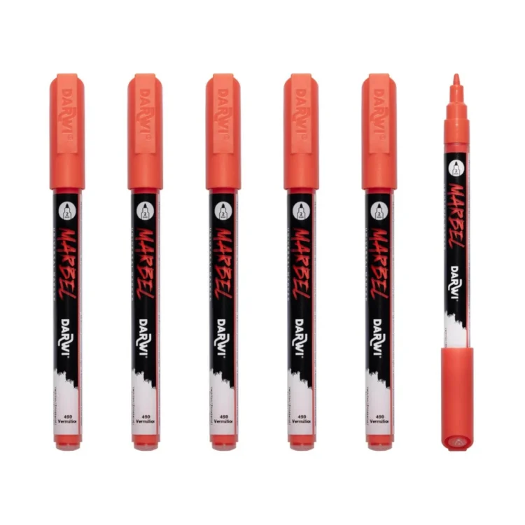 MARKER ACRILIC MARBEL 2 MM - VERMILLION 490 - Imagine 2