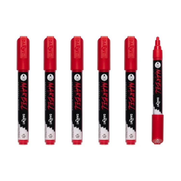 MARKER ACRILIC MARBEL 4 MM - POPPY RED 480 - Imagine 2