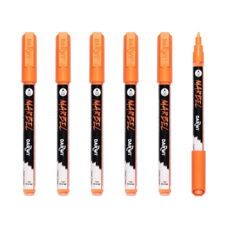 MARKER ACRILIC MARBEL 2 MM - PORTOCALIU 752 - Imagine 2