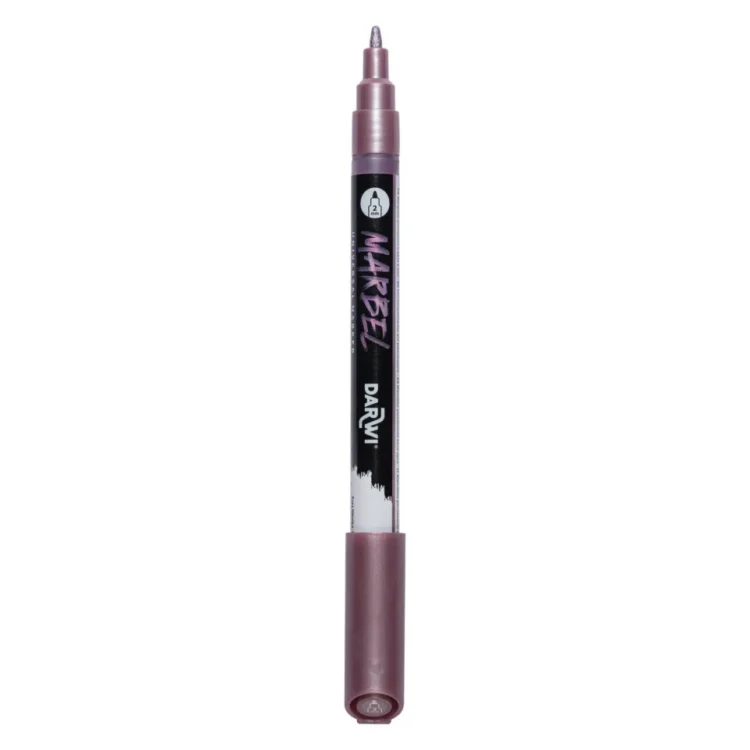 MARKER ACRILIC MARBEL 2 MM - ROZ METALIZAT 040 - Imagine 2