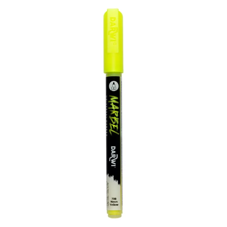 MARKER ACRILIC MARBEL 2 MM - GALBEN NEON 708 - Imagine 1