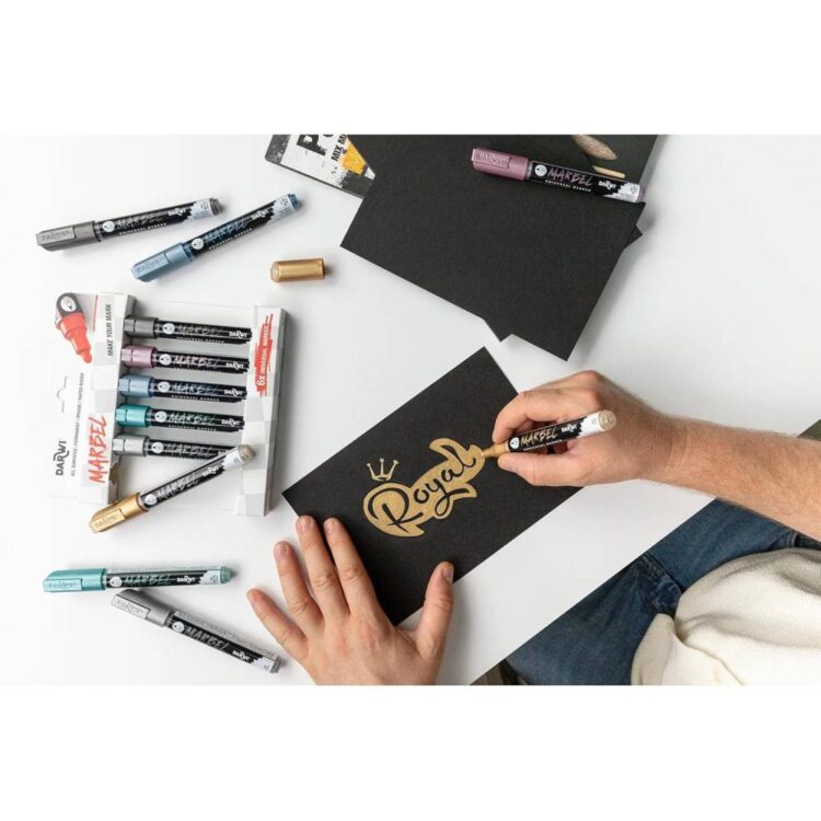 MARKER ACRILIC MARBEL 12 MM - VERDE PĂUN 610 - Imagine 7