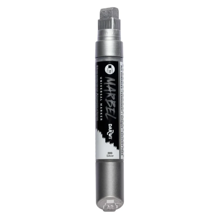 MARKER ACRILIC MARBEL 15 MM - ARGINT 080 - Imagine 3