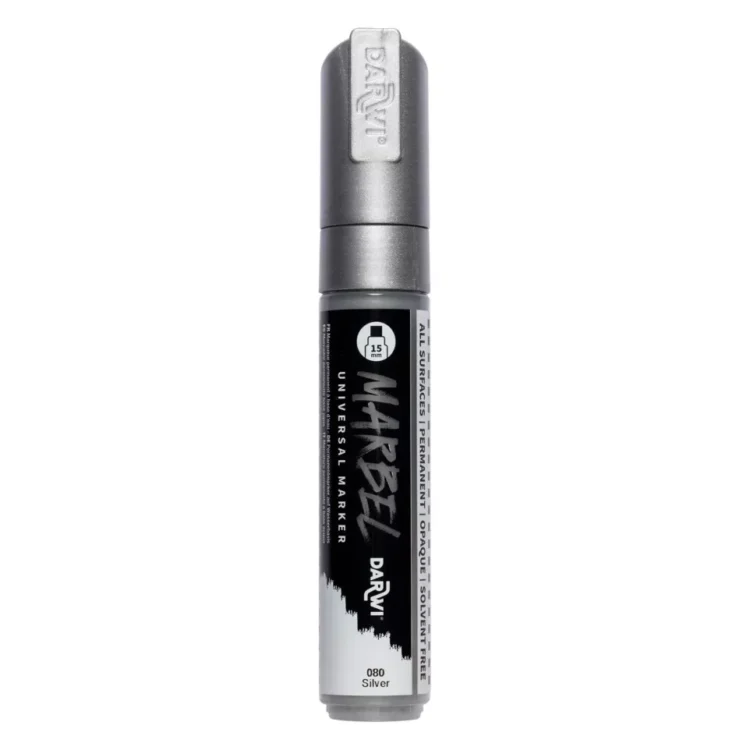 320080 MARKER ACRILIC MARBEL 15 MM - ARGINT 080 - Imagine 1