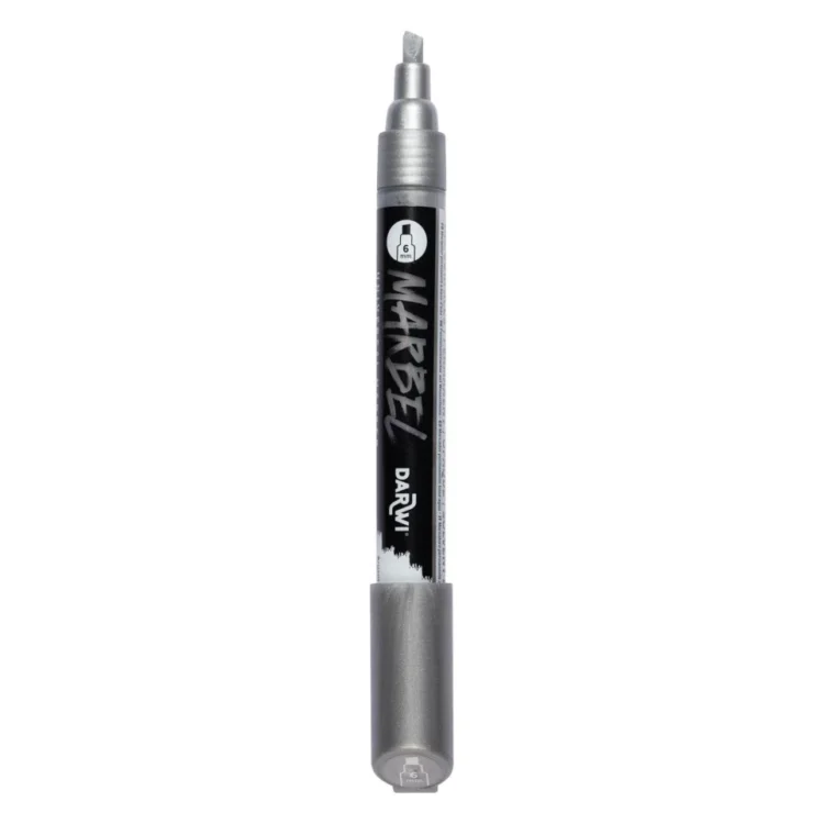 MARKER ACRILIC MARBEL 6 MM - ARGINT 080 - Imagine 3