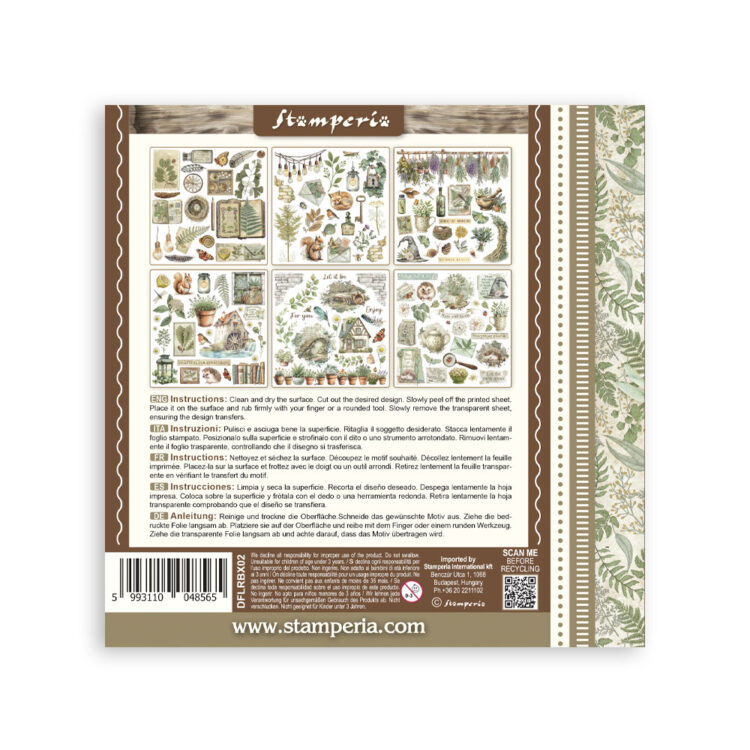 MASAJUL DE HERBARIU STAMPERIA PE KIT DFLRBX02 - Imagine 8