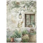 HÂRTIE DE OREZ DECOUPAGE DIN HERBARIUL STAMPERIA A4 - DFSA41077