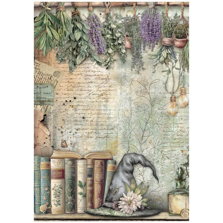 HÂRTIE DE OREZ DECOUPAGE DIN HERBARIA STAMPERIA A4 - DFSA41081 - Imagine 1