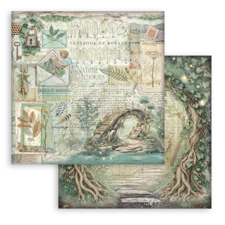 HERBARIUM STAMPERIA CARTON 30,5/30,5CM - SBB1112 - Imagine 1