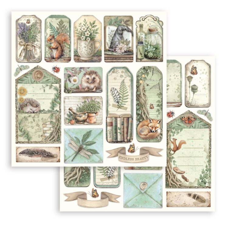 full_SBB1115_1 STAMPERIA HERBARIUM CARTON 30,5/30,5CM - SBB1115 - Imagine 1