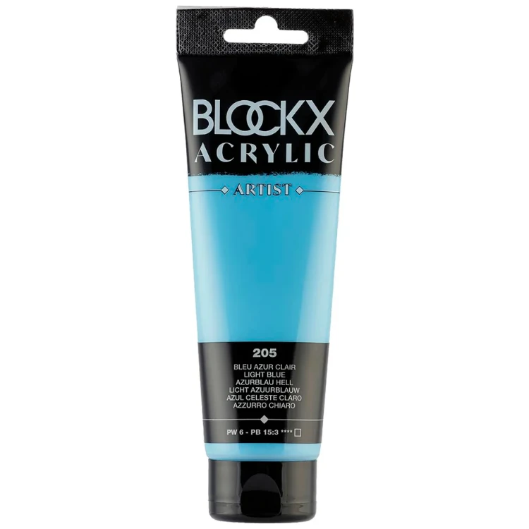 982177 BLOCKX ACRYLIC PAINT LIGHT AZURE BLUE 120ML 60205BXC - Imagine 1