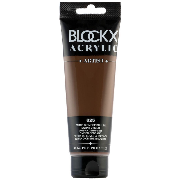 982224 VOPSEA ACRILICĂ BLOCKX BURNT UMBER TUBE120ML 60825BXC - Imagine 1