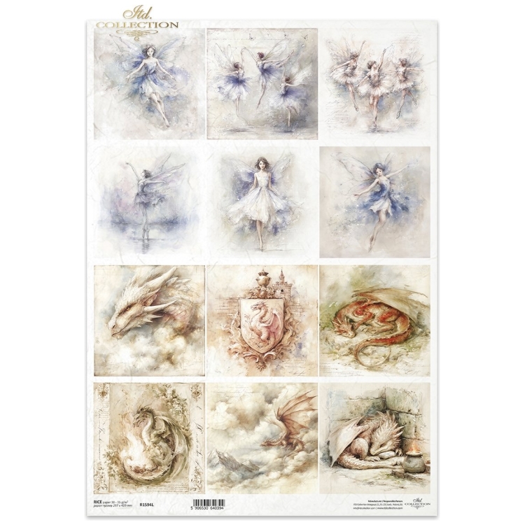R1594L ITD COLLECTION DECOUPAGE RICE PAPER A3 - R1594L - Imagine 1