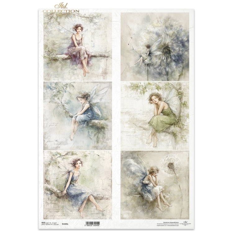 R1595L ITD COLLECTION DECOUPAGE RICE PAPER A3 - R1595L - Imagine 1