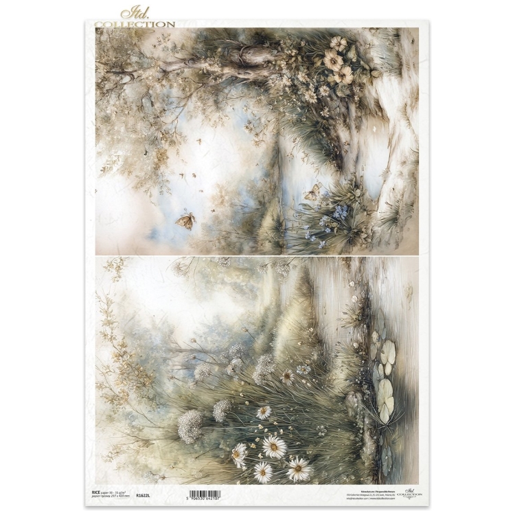 R1622L ITD COLLECTION DECOUPAGE RICE PAPER A3 - R1622L - Imagine 1