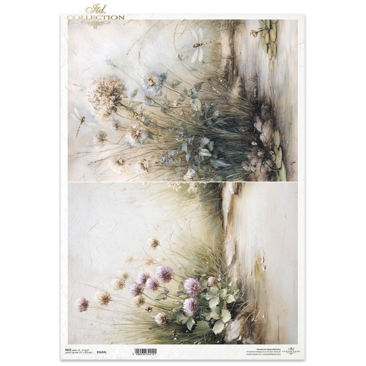 R1624L ITD COLLECTION DECOUPAGE RICE PAPER A3 - R1624L - Imagine 1