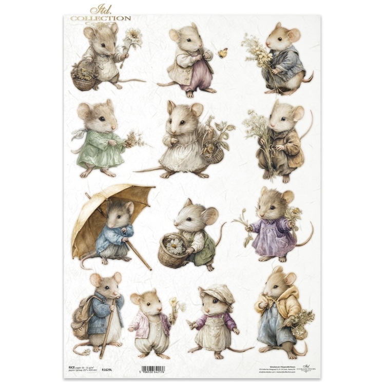 R1629L ITD COLLECTION DECOUPAGE RICE PAPER A3 - R1629L - Imagine 1