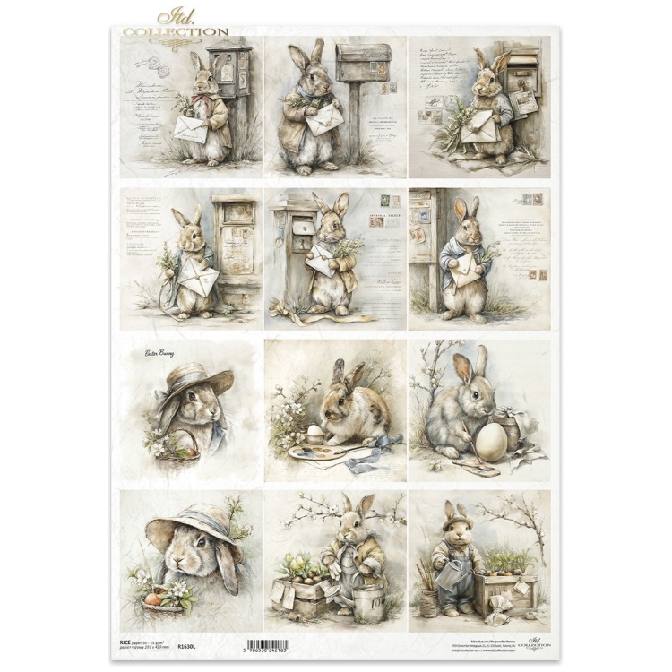 ITD COLLECTION DECUPAGE RICE PAPER A3 - R1630L - Imagine 1