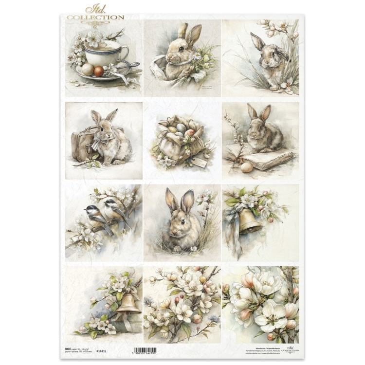 R1631L ITD COLLECTION DECOUPAGE RICE PAPER A3 - R1631L - Imagine 1