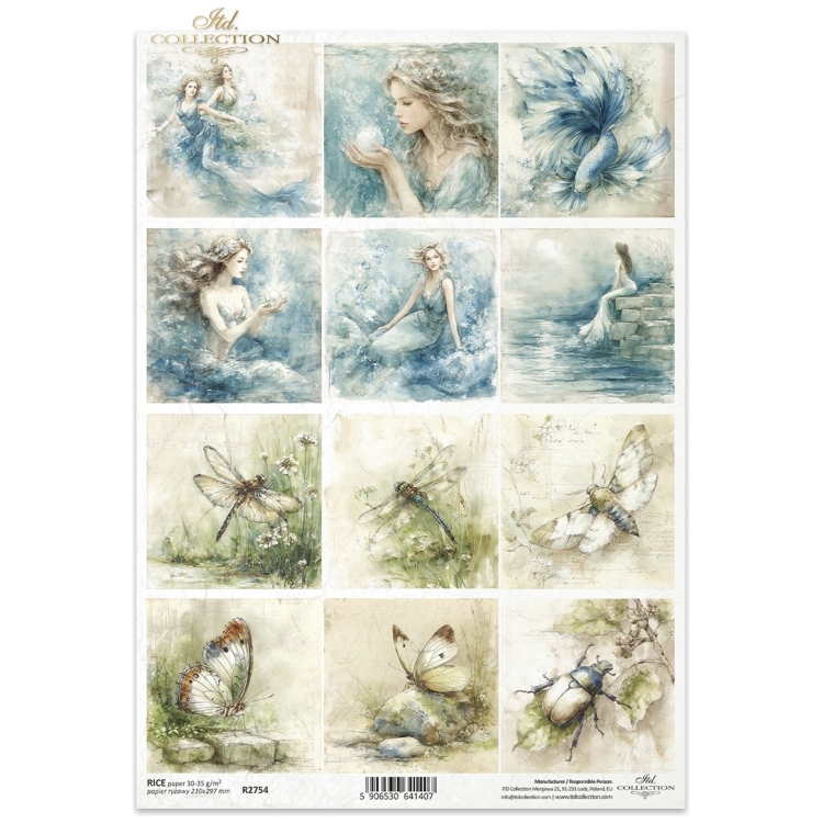 ITD COLLECTION DECOUPAGE RICE PAPER A4 - R2754 - Imagine 1