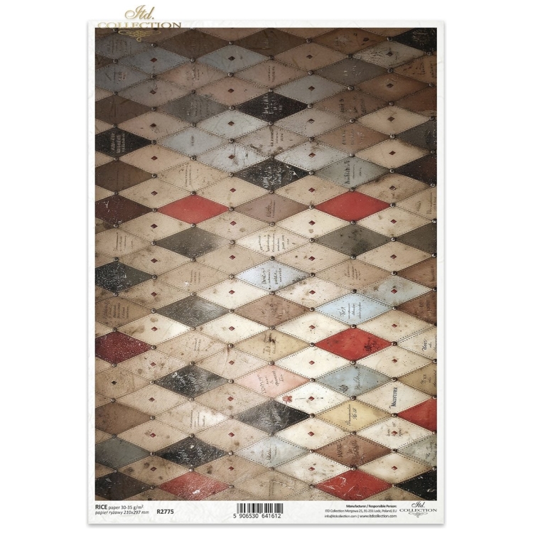 R2775 ITD COLLECTION DECOUPAGE RICE PAPER A4 - R2775 - Imagine 1
