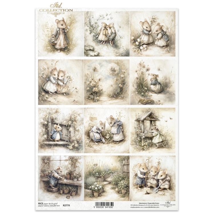 R2779 COLECȚIA ITD DECOUPAGE RICE PAPER A4 - R2779 - Imagine 1