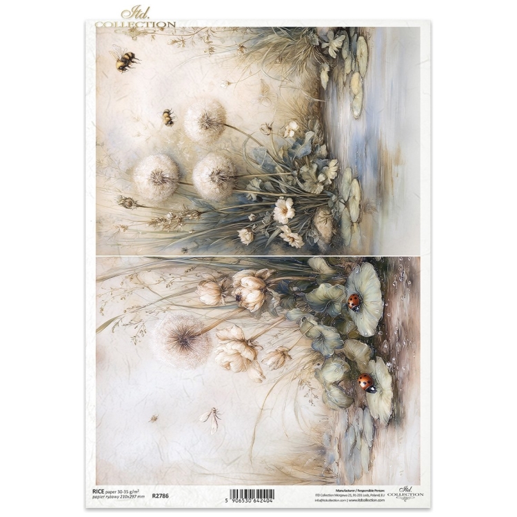 R2786 ITD COLLECTION DECOUPAGE RICE PAPER A4 - R2786 - Imagine 1