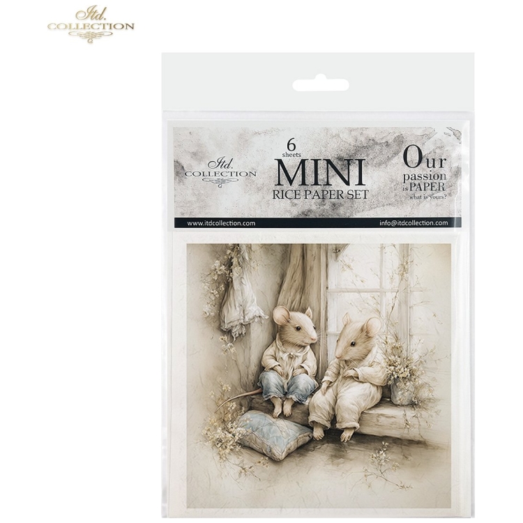 RSM228 1 COLECȚIA ITD MINI DIN HÂRTIE DE OREZ K-CT 6PCS 14.8X14.8CM – RSM228 - Imagine 1