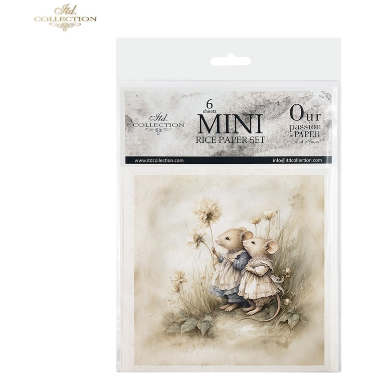 RSM229 1 COLECȚIA ITD MINI HÂRTIE DE OREZ K-CT 6PCS 14.8X14.8CM - RSM229 - Imagine 1