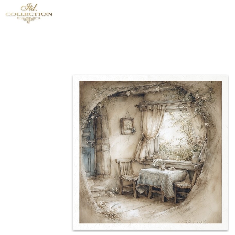 ITD COLLECTION MINI RICE PAPER K-CT 6PCS 14.8X14.8CM - RSM233 - Imagine 2