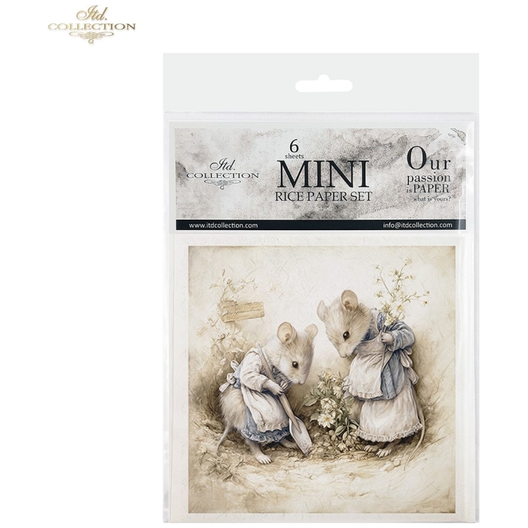 ITD COLLECTION MINI HÂRTIE DE OREZ K-CT 6 BUCĂȚI 14.8X14.8CM - RSM234 - Imagine 1
