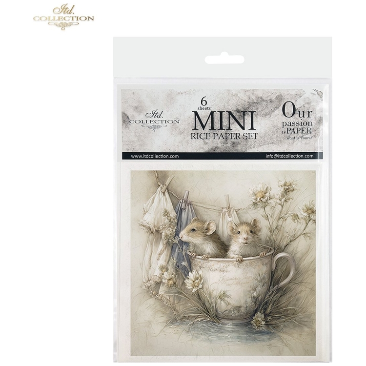 RSM235 1 ITD COLLECTION MINI RICE PAPER K-CT 6PCS 14.8X14.8CM - RSM235 - Imagine 1